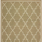 2' X 4' Tan Geometric Stain Resistant Indoor Outdoor Area Rug - Homeroots - Flyclothing LLC