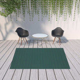 7' X 10' Blue and Green Geometric Stain Resistant Indoor Outdoor Area Rug - Homeroots - Flyclothing LLC