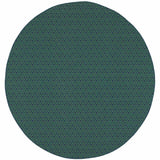 8' X 8' Blue and Green Round Geometric Stain Resistant Indoor Outdoor Area Rug - Homeroots - Flyclothing LLC