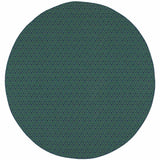 8' X 8' Blue and Green Round Geometric Stain Resistant Indoor Outdoor Area Rug - Homeroots - Flyclothing LLC