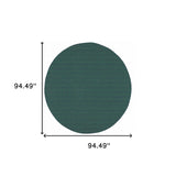 8' X 8' Blue and Green Round Geometric Stain Resistant Indoor Outdoor Area Rug - Homeroots - Flyclothing LLC