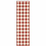 2' X 8' Red and Ivory Geometric Stain Resistant Indoor Outdoor Area Rug - Homeroots - Flyclothing LLC