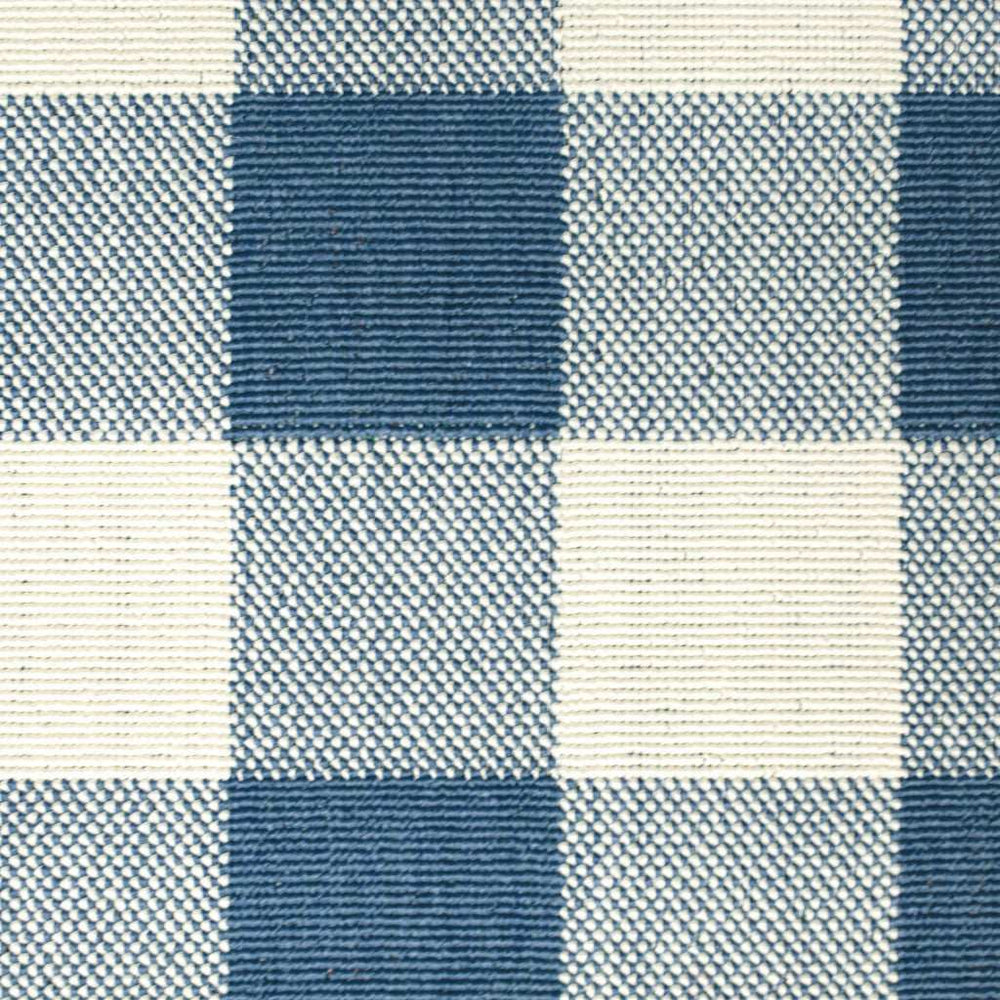 8' X 11' Blue and Ivory Geometric Stain Resistant Indoor Outdoor Area Rug - Homeroots - Flyclothing LLC