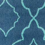 8' X 8' Blue Round Geometric Stain Resistant Indoor Outdoor Area Rug - Homeroots - Flyclothing LLC