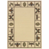 5' X 8' Brown and Ivory Abstract Stain Resistant Indoor Outdoor Area Rug - Homeroots - Flyclothing LLC
