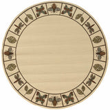8' X 8' Brown and Ivory Round Abstract Stain Resistant Indoor Outdoor Area Rug - Homeroots - Flyclothing LLC