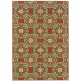 2' X 4' Brown and Ivory Floral Stain Resistant Indoor Outdoor Area Rug - Homeroots - Flyclothing LLC