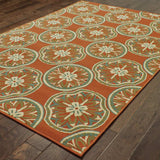 2' X 4' Brown and Ivory Floral Stain Resistant Indoor Outdoor Area Rug - Homeroots - Flyclothing LLC
