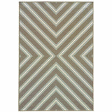 9' X 13' Blue and Gray Geometric Stain Resistant Indoor Outdoor Area Rug - Homeroots - Flyclothing LLC