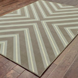 9' X 13' Blue and Gray Geometric Stain Resistant Indoor Outdoor Area Rug - Homeroots - Flyclothing LLC