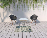 3' X 5' Blue and Beige Abstract Stain Resistant Indoor Outdoor Area Rug - Homeroots - Flyclothing LLC