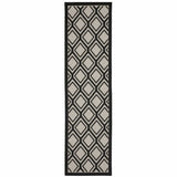 2' X 7' Beige and Black Geometric Stain Resistant Indoor Outdoor Area Rug - Homeroots - Flyclothing LLC