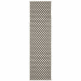 2' X 7' Beige Geometric Stain Resistant Indoor Outdoor Area Rug - Homeroots - Flyclothing LLC