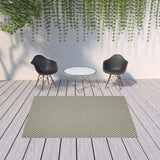 7' X 9' Beige Geometric Stain Resistant Indoor Outdoor Area Rug - Homeroots - Flyclothing LLC