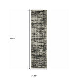 2' X 7' Beige and Black Abstract Stain Resistant Indoor Outdoor Area Rug - Homeroots - Flyclothing LLC