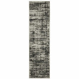 2' X 7' Beige and Black Abstract Stain Resistant Indoor Outdoor Area Rug - Homeroots - Flyclothing LLC
