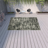 10' X 13' Beige and Black Abstract Stain Resistant Indoor Outdoor Area Rug - Homeroots - Flyclothing LLC
