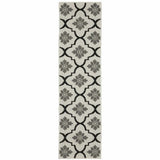 2' X 7' Beige and Black Geometric Stain Resistant Indoor Outdoor Area Rug - Homeroots - Flyclothing LLC