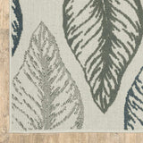 10' X 13' Beige Floral Stain Resistant Indoor Outdoor Area Rug - Homeroots - Flyclothing LLC