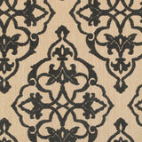 2' X 3' Beige and Black Oriental Stain Resistant Indoor Outdoor Area Rug - Homeroots - Flyclothing LLC