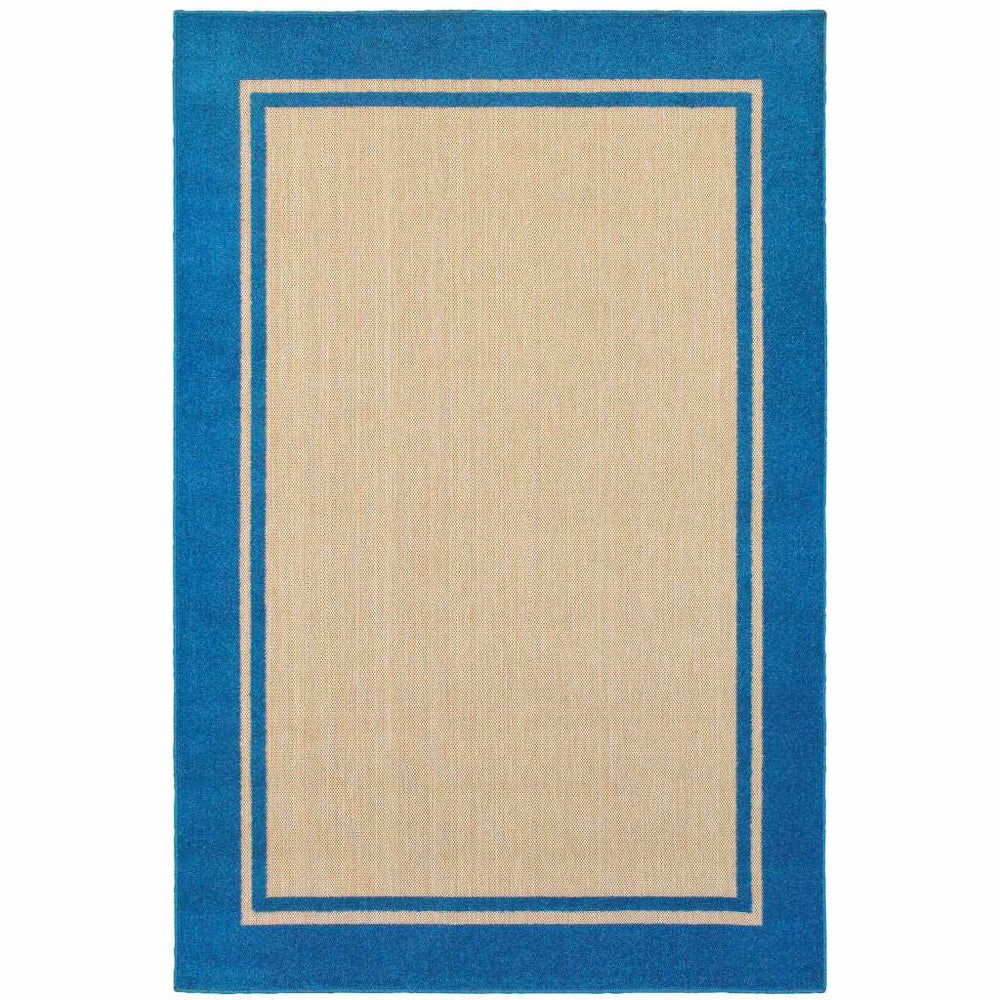 2' X 3' Blue and Beige Stain Resistant Indoor Outdoor Area Rug - Homeroots - Flyclothing LLC