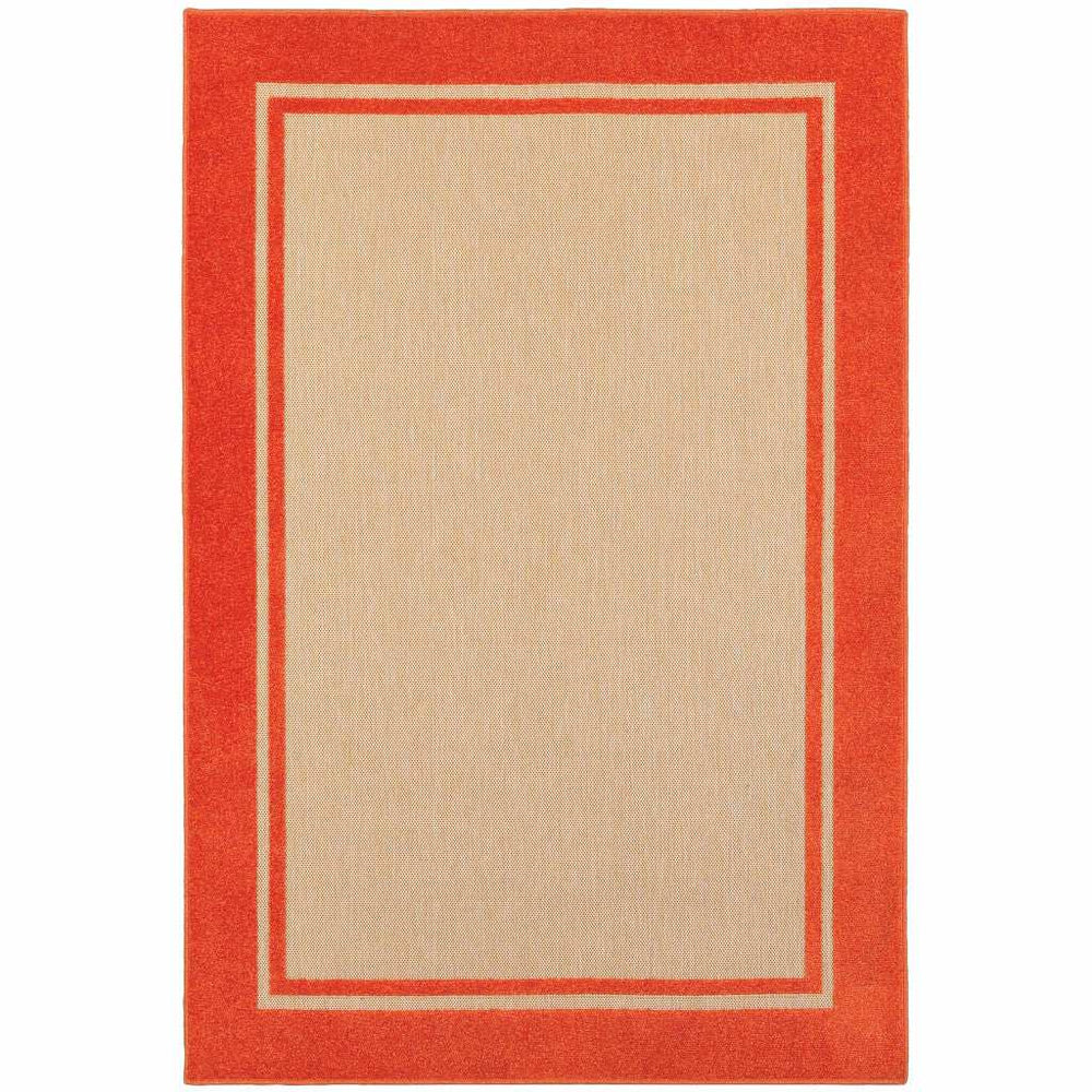 2' X 3' Orange Stain Resistant Indoor Outdoor Area Rug - Homeroots - Flyclothing LLC
