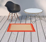 2' X 3' Orange Stain Resistant Indoor Outdoor Area Rug - Homeroots - Flyclothing LLC