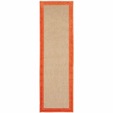 2' X 8' Orange Stain Resistant Indoor Outdoor Area Rug - Homeroots - Flyclothing LLC