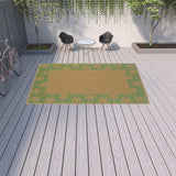 9' X 13' Beige Stain Resistant Indoor Outdoor Area Rug - Homeroots - Flyclothing LLC
