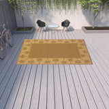 9' X 13' Tan Stain Resistant Indoor Outdoor Area Rug - Homeroots - Flyclothing LLC