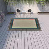 10' X 13' Blue and Gray Stain Resistant Indoor Outdoor Area Rug - Homeroots - Flyclothing LLC