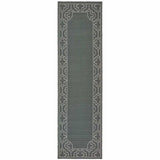 2' X 8' Gray and Ivory Stain Resistant Indoor Outdoor Area Rug - Homeroots - Flyclothing LLC