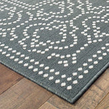 8' X 11' Gray and Ivory Stain Resistant Indoor Outdoor Area Rug - Homeroots - Flyclothing LLC