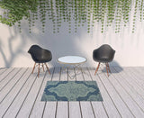 4' X 6' Blue Oriental Stain Resistant Indoor Outdoor Area Rug - Homeroots - Flyclothing LLC