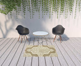 4' X 6' Tan Oriental Stain Resistant Indoor Outdoor Area Rug - Homeroots - Flyclothing LLC