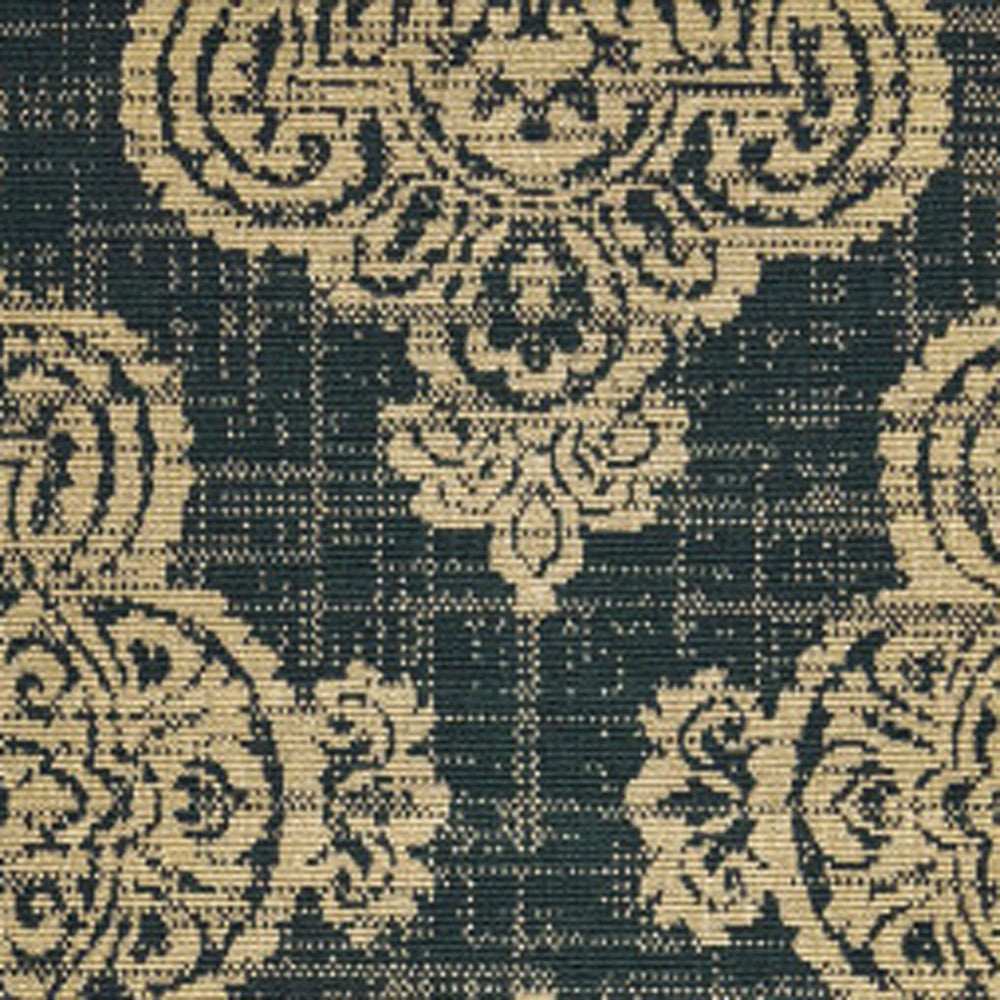 2' X 8' Black and Tan Oriental Stain Resistant Indoor Outdoor Area Rug - Homeroots - Flyclothing LLC