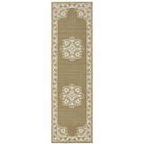 2' X 8' Tan Oriental Stain Resistant Indoor Outdoor Area Rug - Homeroots - Flyclothing LLC