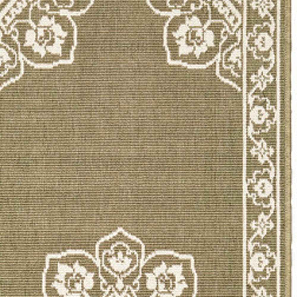 2' X 8' Tan Oriental Stain Resistant Indoor Outdoor Area Rug - Homeroots - Flyclothing LLC