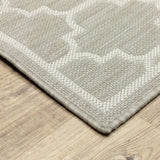 2' X 7' Gray and Ivory Geometric Stain Resistant Indoor Outdoor Area Rug - Homeroots - Flyclothing LLC