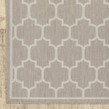 5' X 7' Gray and Ivory Geometric Stain Resistant Indoor Outdoor Area Rug - Homeroots - Flyclothing LLC