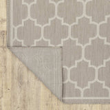 10' X 13' Gray and Ivory Geometric Stain Resistant Indoor Outdoor Area Rug - Homeroots - Flyclothing LLC