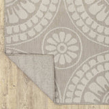 2' X 7' Gray and Ivory Geometric Stain Resistant Indoor Outdoor Area Rug - Homeroots - Flyclothing LLC
