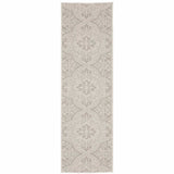 2' X 7' Gray and Ivory Floral Stain Resistant Indoor Outdoor Area Rug - Homeroots - Flyclothing LLC