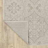 2' X 7' Gray and Ivory Floral Stain Resistant Indoor Outdoor Area Rug - Homeroots - Flyclothing LLC