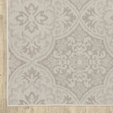 7' X 9' Gray and Ivory Floral Stain Resistant Indoor Outdoor Area Rug - Homeroots - Flyclothing LLC