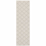 2' X 7' Gray and Ivory Geometric Stain Resistant Indoor Outdoor Area Rug - Homeroots - Flyclothing LLC