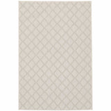 3' X 5' Gray and Ivory Geometric Stain Resistant Indoor Outdoor Area Rug - Homeroots - Flyclothing LLC
