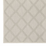 10' X 13' Gray and Ivory Geometric Stain Resistant Indoor Outdoor Area Rug - Homeroots - Flyclothing LLC