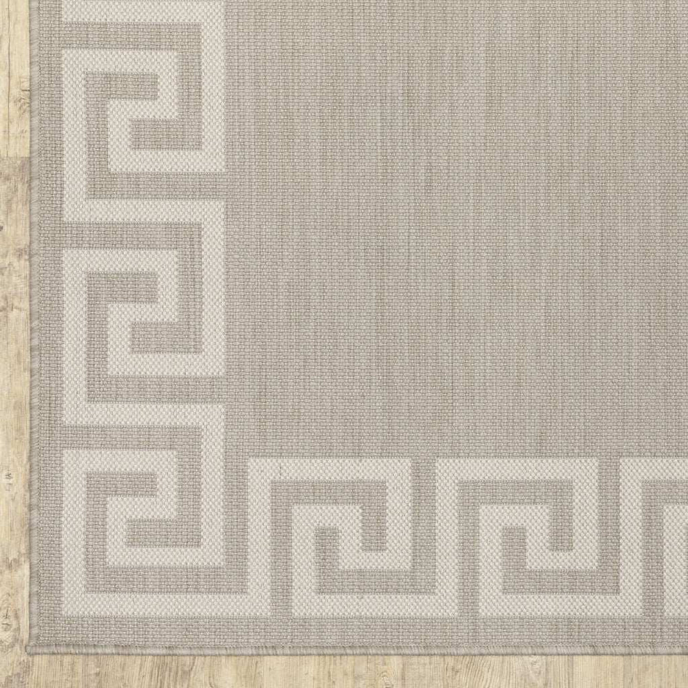 2' X 7' Gray and Ivory Stain Resistant Indoor Outdoor Area Rug - Homeroots - Flyclothing LLC