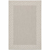 5' X 7' Gray and Ivory Stain Resistant Indoor Outdoor Area Rug - Homeroots - Flyclothing LLC